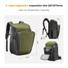 K&F Concept Alpha Air fotós hátizsák 25L, zöld (KF-13-128V1)