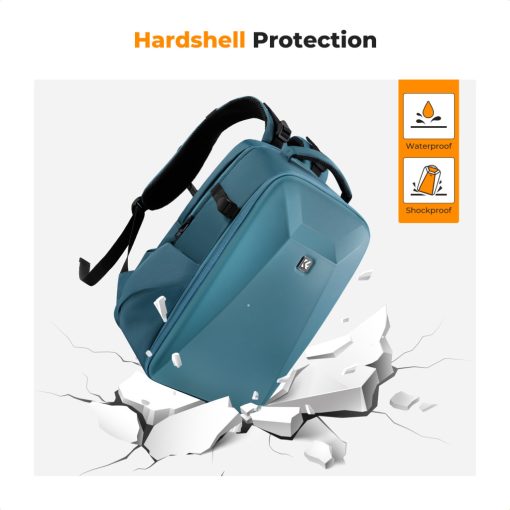 K&F Concept hardshell professzionális kamera hátizsák, 22L, 15.6 laptop zseb, kék (KF-13-134V2)