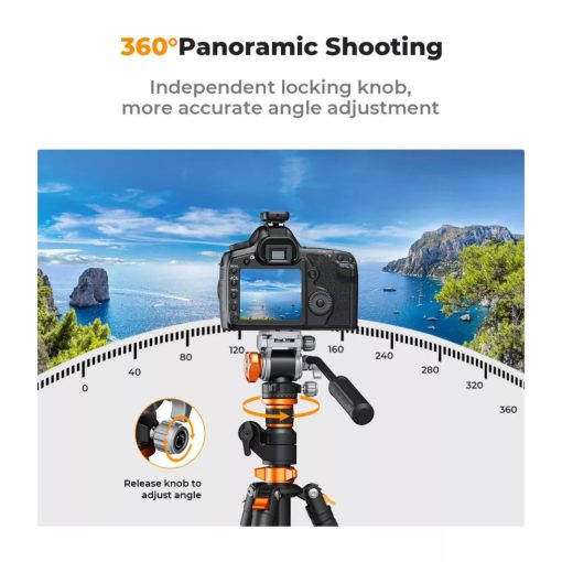 K&F Concept FH-03 Fluid videó állványfej, arca swiss, 5kg teherbírás (KF-31-087)