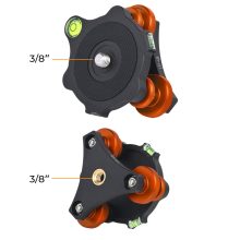 K&F Concept LP-48 állványfej, 3db szintező, 2db vízszintjelző, 15kg teherbírás (KF-31-104)