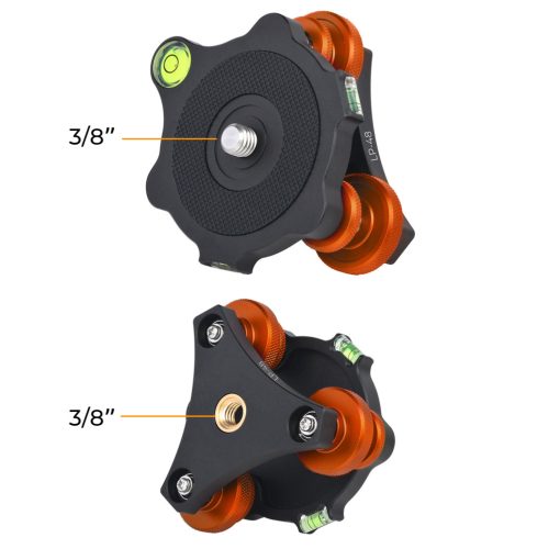 K&F Concept LP-48 állványfej, 3db szintező, 2db vízszintjelző, 15kg teherbírás (KF-31-104)