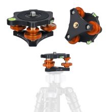 K&F Concept LP-48 állványfej, 3db szintező, 2db vízszintjelző, 15kg teherbírás (KF-31-104)