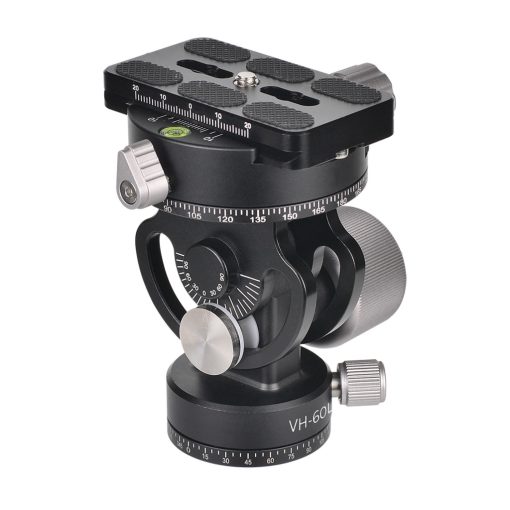 K&F Concept VH-60L dupla panoráma állvány fej, 10kg teherbírás, arca swiss, vízszintjelző (KF-31-103)
