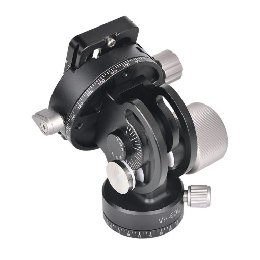 K&F Concept VH-60L dupla panoráma állvány fej, 10kg teherbírás, arca swiss, vízszintjelző (KF-31-103)