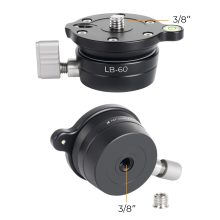 K&F Concept LB-60 panoráma állvány fej, 10kg teherbírás, 3/8"-os csatlakozás, vízszintjelző (KF-31-102)