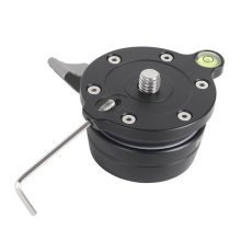 K&F Concept LB-60 panoráma állvány fej, 10kg teherbírás, 3/8"-os csatlakozás, vízszintjelző (KF-31-102)