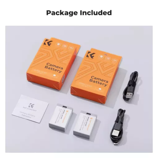 K&F Concept LP-E17 akkumulátor 1040mAh, USB-C csatlakozóval, 2db (KF-28-0049S1)