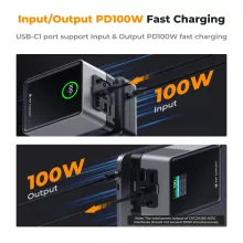 K&F Concept V-Mount Mini Pro akkumulátor, 99Wh, 14.8V, 6700mAH, 100W töltés, BP, D-TAP, TFT kijelző KF28-0024V1