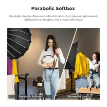 K&F Concept 90cm átmérőjű, parabolic softbox, gyorscsatlakozás, méhsejt rács, Bowens csatlakozás (KF-18-0008V1)