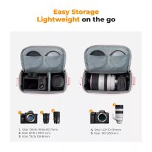 K&F Concept oldaltáska, 7L, vízlepergető anyag, bézs (KF-13-179V3)