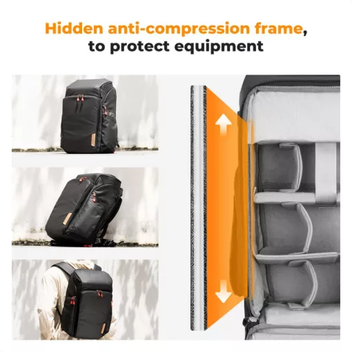 K&F Concept Alpha Air fotós hátizsák 25L, fekete piros (KF-13-128V6)