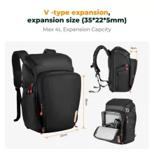 K&F Concept Alpha Air fotós hátizsák 25L, fekete piros (KF-13-128V6)