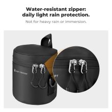 K&F Concept objektív védő tok, S méret, 7x11cm, vállpánt, csepp és porálló zipzár, ráadás pumpa (KF-13-189)