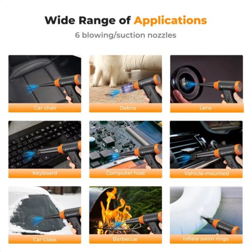 K&F Concept V1 14in1 beépített akkumulátoros porfújó, porszívó, 150000RPM (KF-2318V1)