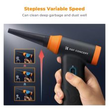 K&F Concept V1 14in1 beépített akkumulátoros porfújó, porszívó, 150000RPM (KF-2318V1)