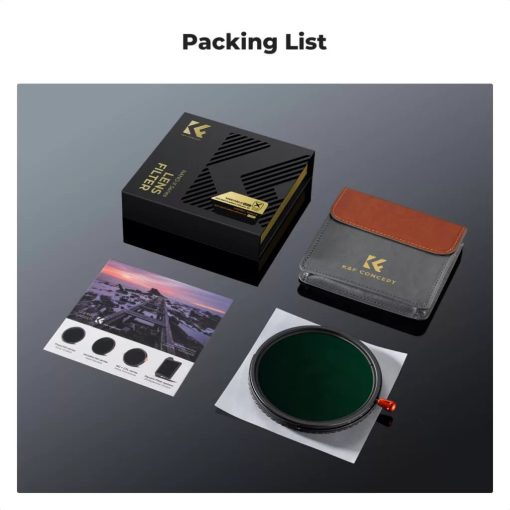 K&F Concept NANO-X, CPL+VARIO ND2-32+Black Mist 1/4 szűrő, w/o black cross, HD, vízlep, karcálló, 72 (KF-01-2926V2)