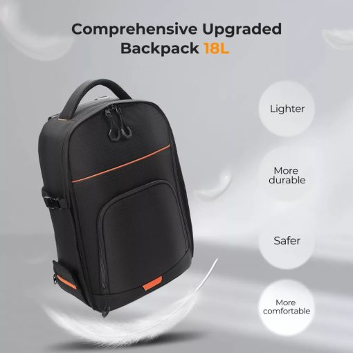 K&F Concept Nature Wander 05, 18L, fotós hátizsák, vízálló, esőhuzat, 15,6" laptoptartó, fekete (KF-13-205)