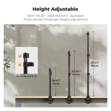 K&F Concept C-Clamp multifunkciós, állítható asztali állvány rendszer, gömbfej, telefontartó adapter (KF-34-040)