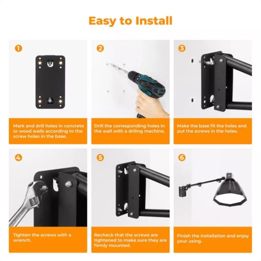 K&F Concept falra szerelehtő lámpaállvány, boom kar, 180cm (KF-34-049)