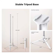 K&F Concept X96 selfie állvány, monopod, telefontartó adapter, 175cm max magasság, bluetooth, fehér (KF-15-0001)