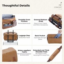 K&F Concept Sling Bag 10L Urban Wander 11, Green, bőrhatású felület, zöld (KF-13-142V3)