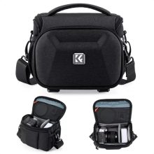K&F Concept Travel Shoulder Bag oldaltáska, 2,5L, S, kemény előlapi védőborítás, fekete (KF-13-222)