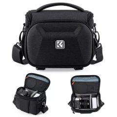   K&F Concept Travel Shoulder Bag oldaltáska, 2,5L, S, kemény előlapi védőborítás, fekete (KF-13-222)