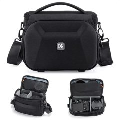   K&F Concept Travel Shoulder Bag oldaltáska, 5L, M, kemény előlapi védőborítás, fekete (KF-13-221)
