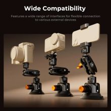 K&F Concept tripla tapadókorong rögzítő készlet, 3db MS44, magic arm, összekötő elemek, 32-110cm rúd (KF-31-197)