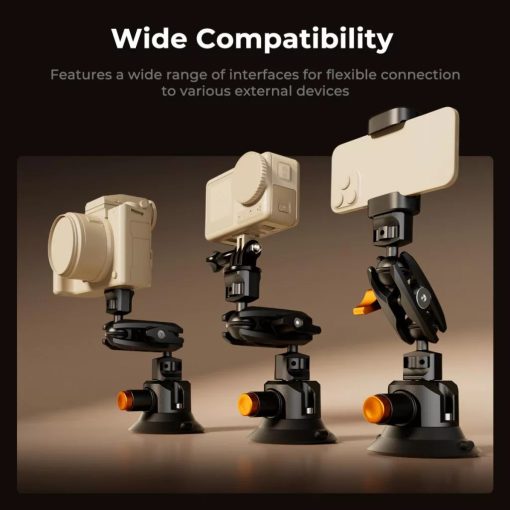 K&F Concept tripla tapadókorong rögzítő készlet, 3db MS44, magic arm, összekötő elemek, 32-110cm rúd (KF-31-197)