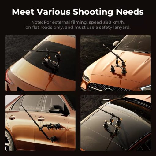 K&F Concept tripla tapadókorong rögzítő készlet, 3db MS44, magic arm, összekötő elemek, 32-110cm rúd (KF-31-197)