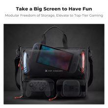 K&F Concept multifunkciós digitális eszköz tároló válltáska, 15,6" laptophoz, fekete (KF-13-225)