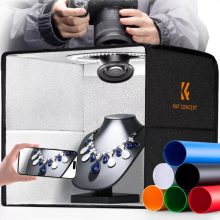 K&F Concept mini photo studio light box, fénysátor, 30cm, 120LED, 3000-5600K, 6db különböző háttér (KF-34-058)