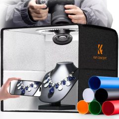   K&F Concept mini photo studio light box, fénysátor, 30cm, 120LED, 3000-5600K, 6db különböző háttér (KF-34-058)