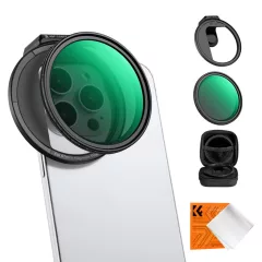   K&F Concept unverzális szűrőtartó mobiltelefonokhoz, ND2-32 szűrő, mágneses szűrő csatlakozás, 67mm (KF-01-2674)