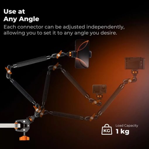 K&F Concept MS63 magic arm, 56cm + super crab clamp, satu, 20-60mm (KF-31-201)