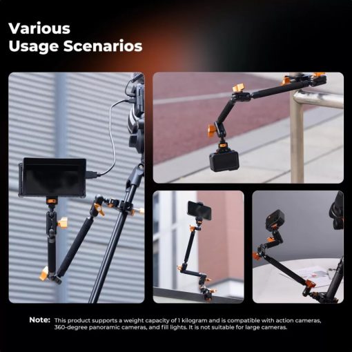 K&F Concept MS63 magic arm, 56cm + super crab clamp, satu, 20-60mm (KF-31-201)