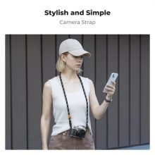 K&F Concept Urban Wander nyakpánt, 1cm x 100cm, kötél-szerű, fekete-fehér (KF-13-196V4)