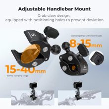 K&F Concept MS101 csőre szerelhető satu 8-40mm átmérőhöz, magic arm, DJI Action3/4/5 Pro/Osmo 360 (KF-31-204S1)