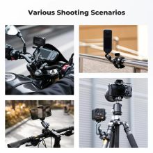 K&F Concept MS100 csőre szerelhető satu 8-40mm átmérőhöz, magic arm, GoPro adapter, állvány menet (KF-31-204)