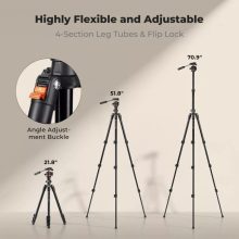 K&F Concept O234A3 + BH-36 videó állvány, telefon adapter (KF-09-179)