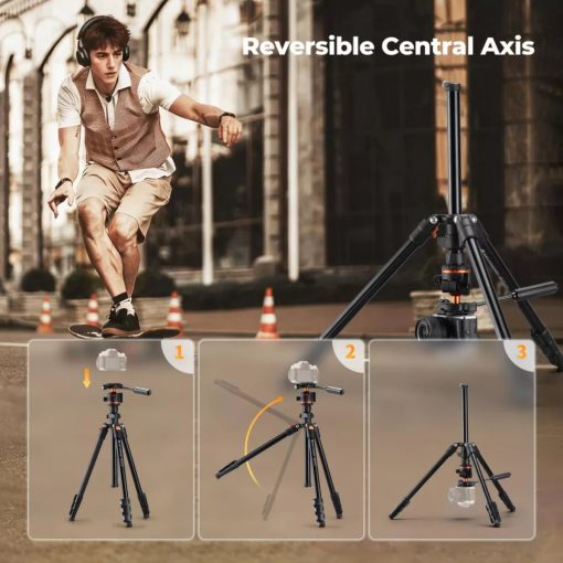 K&F Concept O234A3 + BH-36 videó állvány, telefon adapter (KF-09-179)