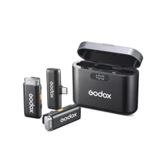   Godox WES2 Kit 2 USB-C Vezeték nélküli Mikrofon Szett Androidos telefonhoz (2.4 GHz)