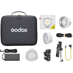   Godox ML100 BI KIT 2 LED Lámpa (Bi-Color) - 36° Lens & V-Mount Markolat Szett