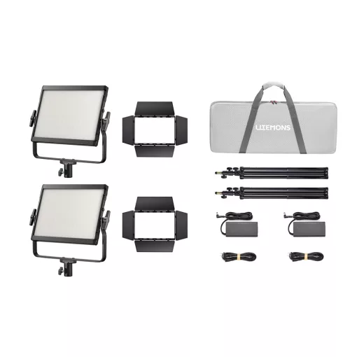 Godox Litemons LP600BI Fekete KIT 2 -  LED Tabló Bi-Color (60W)