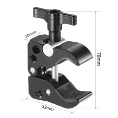   SmallRig 2220 super clamp satu 1/4" és 3/8" csatlakozásokkal