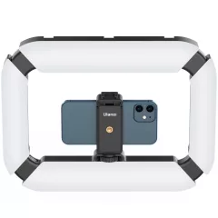   Ulanzi U200 vlogger rig, beépített LED világítással, telefon tartóval, 3 vakupapucs csatlakozóval (UL-2245)