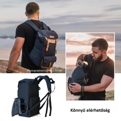 K&F Concept Beta Zip fotós hátizsák 17L, szövet, kék (KF-13-066V10)