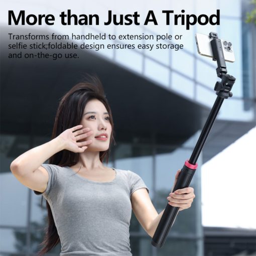 Ulanzi MT-78 selfie állvány, monopod, telefontartó adapter, 185cm max magasság, bluetooth, fekete (UL-T077GBB1)