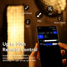 Ulanzi 200W bi-color COB led lámpa, 2700K-6500K, 95CRI, 6 effekt, V-Mount, APP vezérlés, Bowens (UL-L079CNA1)